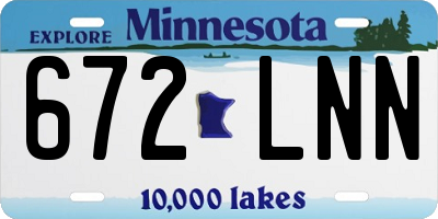 MN license plate 672LNN