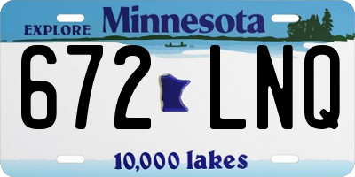 MN license plate 672LNQ