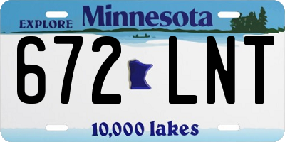 MN license plate 672LNT