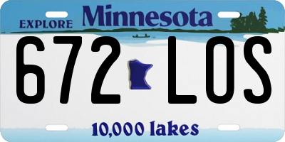 MN license plate 672LOS