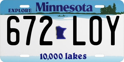 MN license plate 672LOY