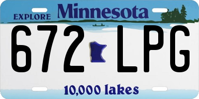 MN license plate 672LPG