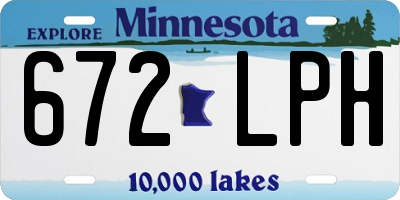 MN license plate 672LPH