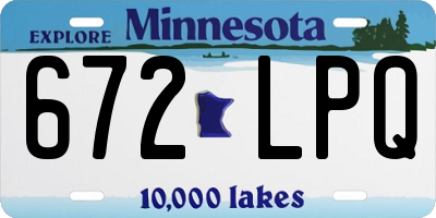 MN license plate 672LPQ