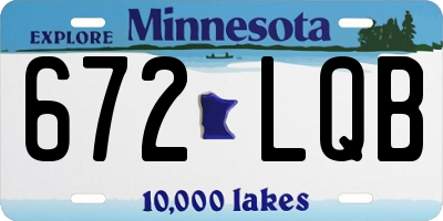 MN license plate 672LQB