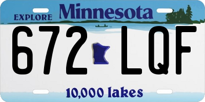 MN license plate 672LQF