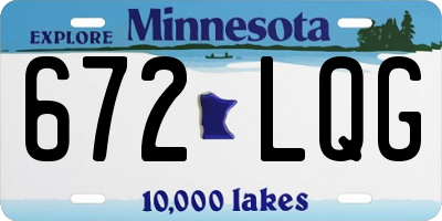 MN license plate 672LQG