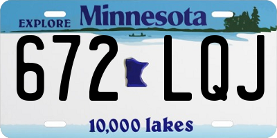 MN license plate 672LQJ