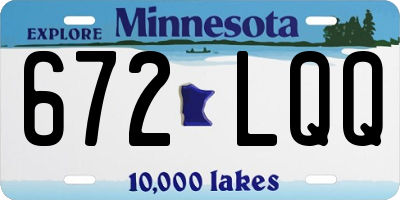 MN license plate 672LQQ