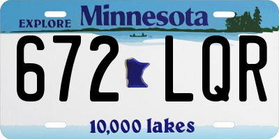 MN license plate 672LQR