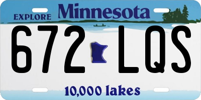 MN license plate 672LQS