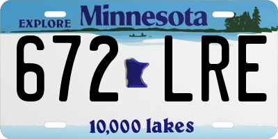 MN license plate 672LRE