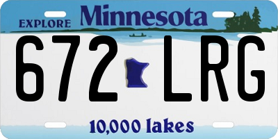 MN license plate 672LRG