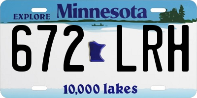 MN license plate 672LRH