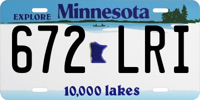 MN license plate 672LRI