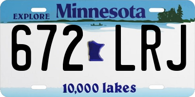 MN license plate 672LRJ