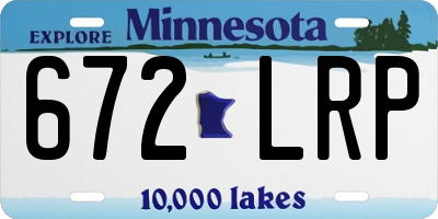 MN license plate 672LRP