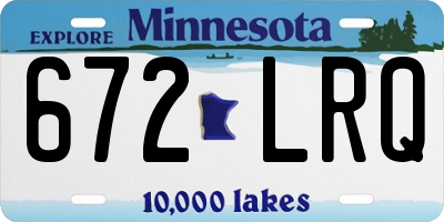 MN license plate 672LRQ