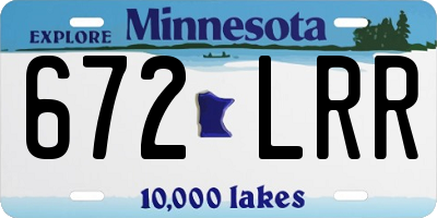 MN license plate 672LRR
