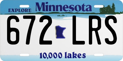 MN license plate 672LRS