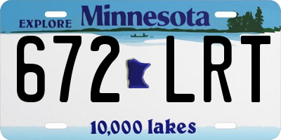 MN license plate 672LRT