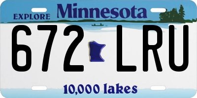 MN license plate 672LRU