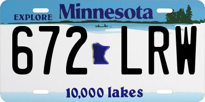 MN license plate 672LRW