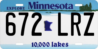 MN license plate 672LRZ