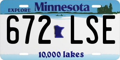 MN license plate 672LSE