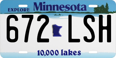 MN license plate 672LSH