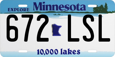 MN license plate 672LSL