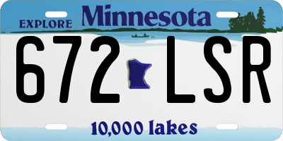 MN license plate 672LSR