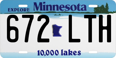 MN license plate 672LTH
