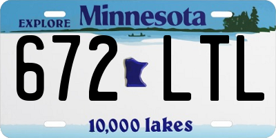 MN license plate 672LTL
