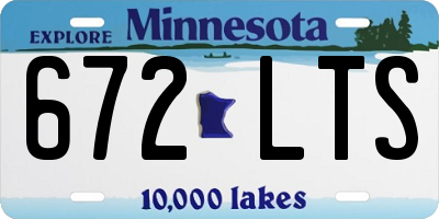 MN license plate 672LTS