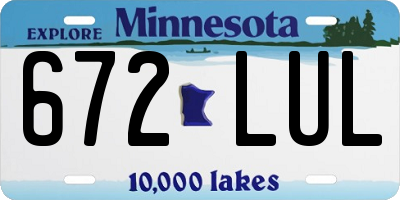 MN license plate 672LUL