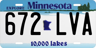 MN license plate 672LVA