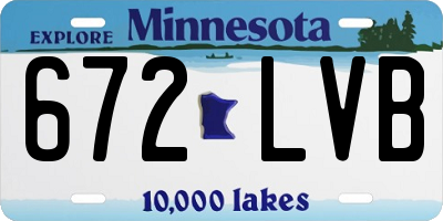 MN license plate 672LVB