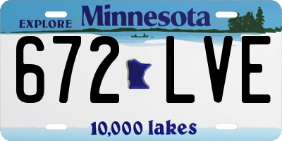 MN license plate 672LVE