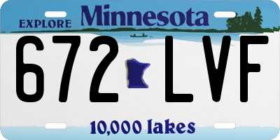 MN license plate 672LVF