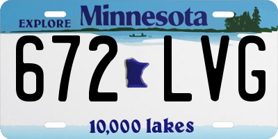 MN license plate 672LVG