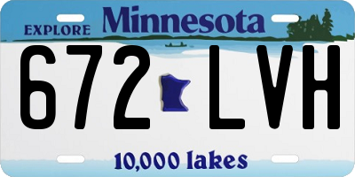 MN license plate 672LVH