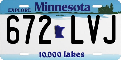 MN license plate 672LVJ