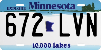MN license plate 672LVN
