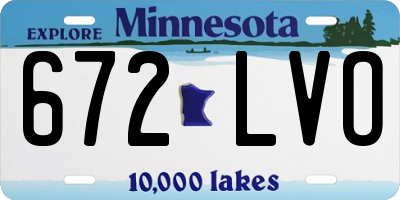 MN license plate 672LVO