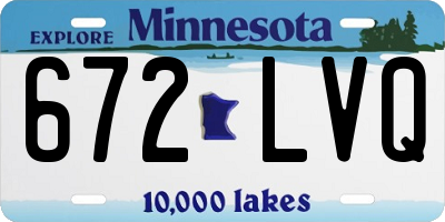 MN license plate 672LVQ
