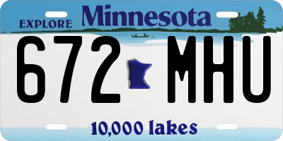 MN license plate 672MHU