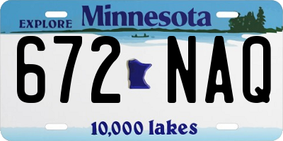 MN license plate 672NAQ