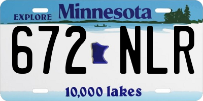 MN license plate 672NLR