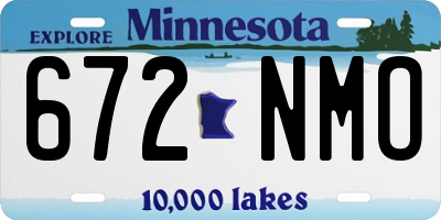 MN license plate 672NMO